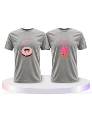 Partnerlook T-Shirts mit Donut & Cupcake Best Friends | Paarpulli
