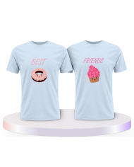 Partnerlook T-Shirts mit Donut & Cupcake Best Friends | Paarpulli