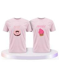 Partnerlook T-Shirts mit Donut & Cupcake Best Friends | Paarpulli