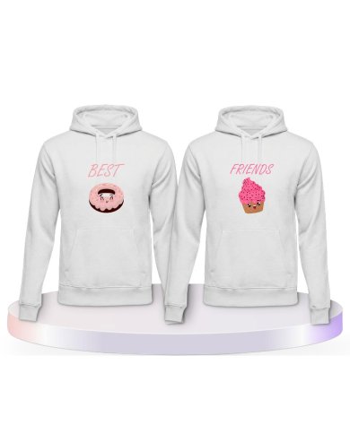 Gemeinsamer Look: Donut & Cupcake Best Friends Hoodies | Paarpulli