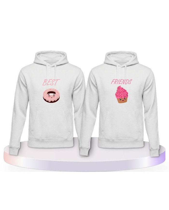 Gemeinsamer Look: Donut & Cupcake Best Friends Hoodies | Paarpulli