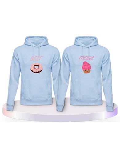 Gemeinsamer Look: Donut & Cupcake Best Friends Hoodies | Paarpulli