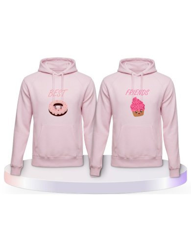 Gemeinsamer Look: Donut & Cupcake Best Friends Hoodies | Paarpulli