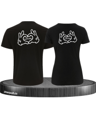 Comic Hände mit Wunschdatum T-Shirts in schwarz