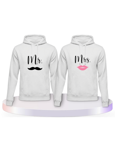 Mr. und Mrs. Pärchen Hoodies | Paarpulli