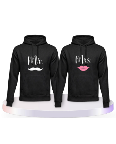 Mr. und Mrs. Pärchen Hoodies | Paarpulli