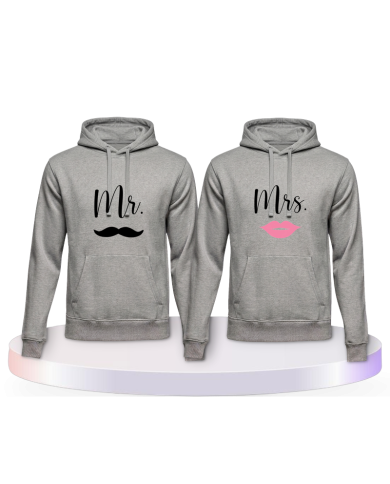 Mr. und Mrs. Pärchen Hoodies | Paarpulli