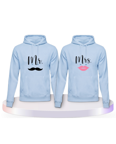 Mr. und Mrs. Pärchen Hoodies | Paarpulli