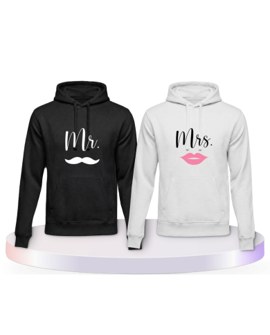 Mr. und Mrs. Pärchen Hoodies | Paarpulli