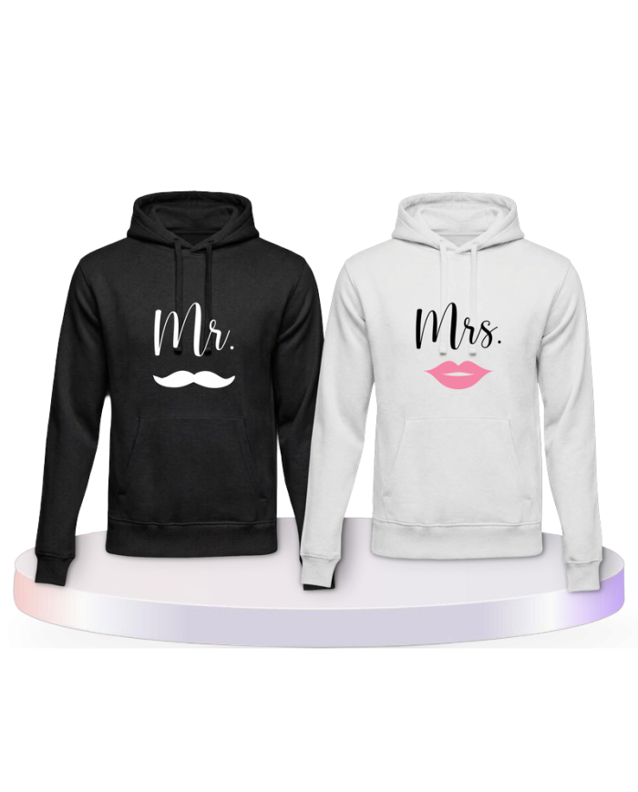Mr. und Mrs. Pärchen Hoodies | Paarpulli