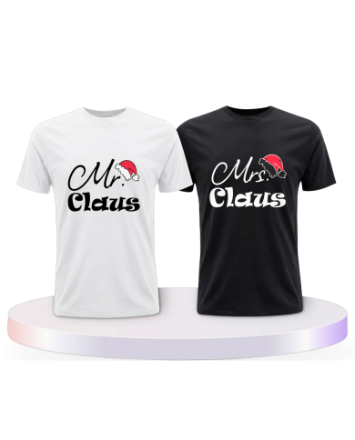 Mr. und Mrs. Claus Christmas Couple T-Shirts kaufen | Paarpulli