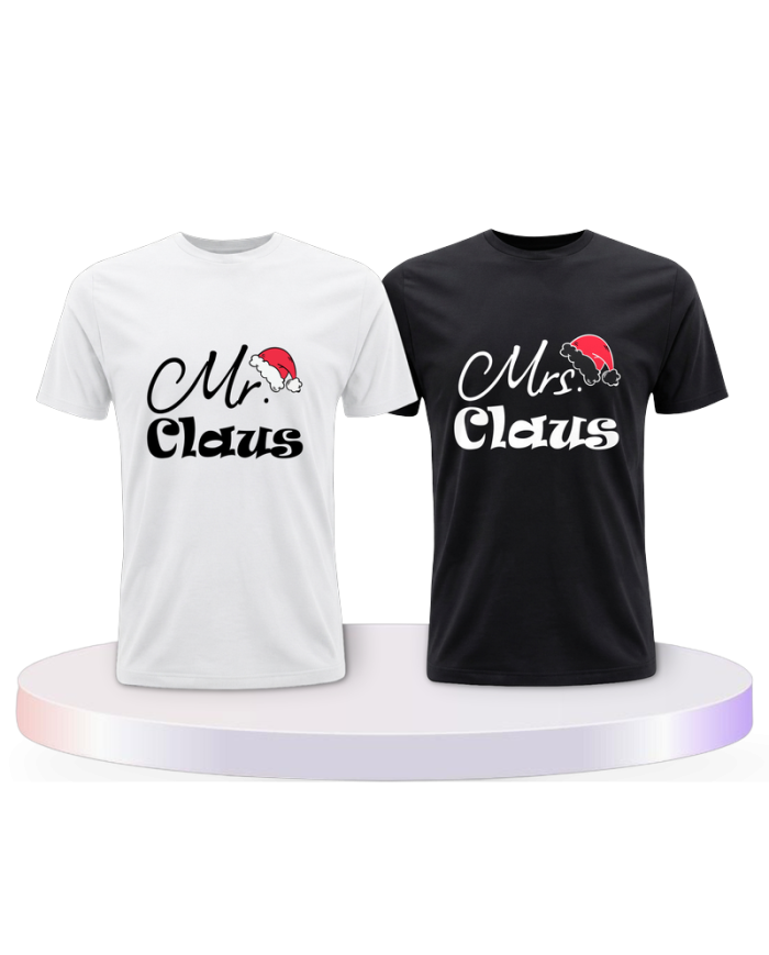 Mr. und Mrs. Claus Christmas Couple T-Shirts kaufen | Paarpulli