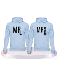 Mr. und Mrs. mit Schloss und Schlüssel Pärchen Hoodies | Paarpulli