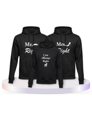 Familien Hoodies Mr. Mrs. & Always Right