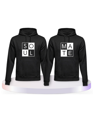 Soul Mate mit coolem Design Couple Hoodies kaufen | Paarpulli