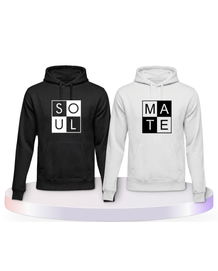 Soul Mate mit coolem Design Couple Hoodies kaufen | Paarpulli