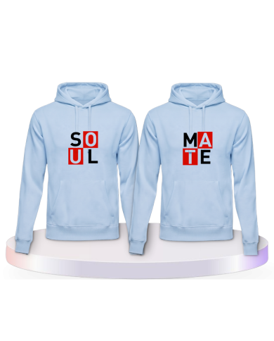 Soul Mate Kasten rot für Seelenverwandte Pärchen Hoodies | Paarpulli