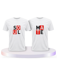 Soul Mate Kasten rot für Seelenverwandte Pärchen T-Shirts | Paarpulli