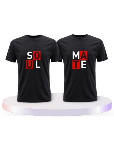Soul Mate Kasten rot für Seelenverwandte Pärchen T-Shirts | Paarpulli