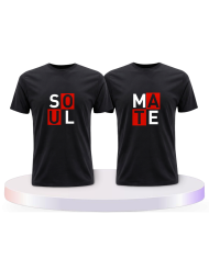 Soul Mate Kasten rot für Seelenverwandte Pärchen T-Shirts | Paarpulli