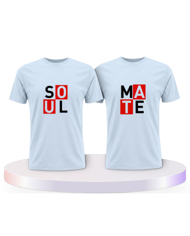 Soul Mate Kasten rot für Seelenverwandte Pärchen T-Shirts | Paarpulli