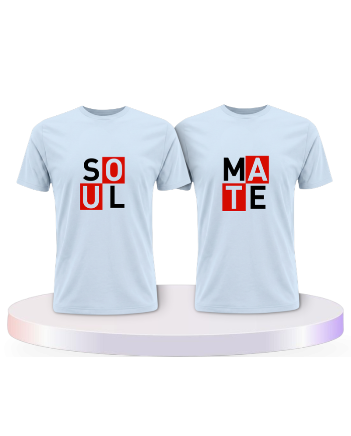 Soul Mate Kasten rot für Seelenverwandte Pärchen T-Shirts | Paarpulli