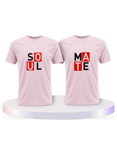 Soul Mate Kasten rot für Seelenverwandte Pärchen T-Shirts | Paarpulli