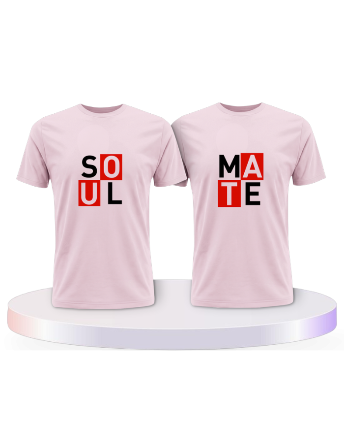 Soul Mate Kasten rot für Seelenverwandte Pärchen T-Shirts | Paarpulli