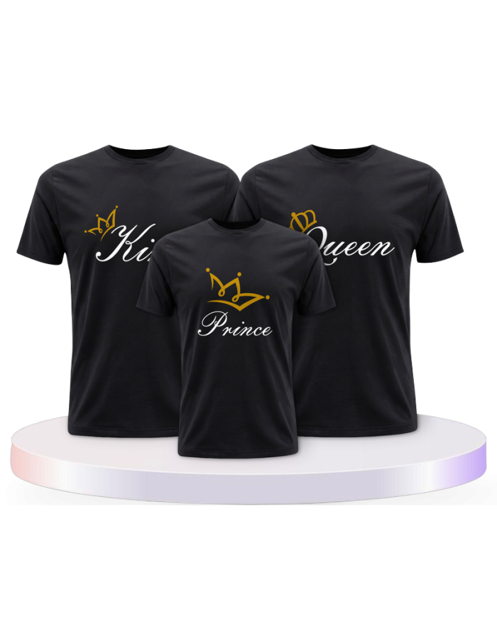 Familie Shirts mit Druck King Queen und Prince oder | Paarpulli