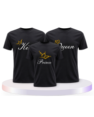 Familie Shirts mit Druck King Queen und Prince oder | Paarpulli