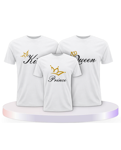 Familie Shirts mit Druck King Queen und Prince oder | Paarpulli