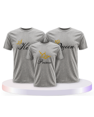 Familie Shirts mit Druck King Queen und Prince oder | Paarpulli