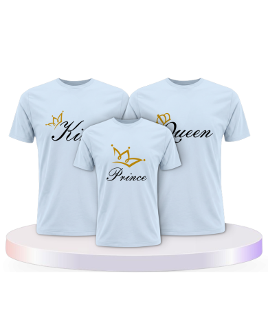 Familie Shirts mit Druck King Queen und Prince oder | Paarpulli