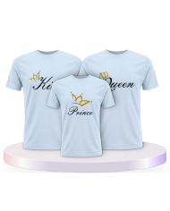 Familie Shirts mit Druck King Queen und Prince oder | Paarpulli