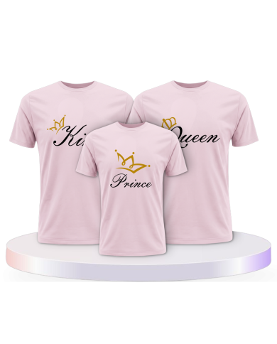 Familie Shirts mit Druck King Queen und Prince oder | Paarpulli