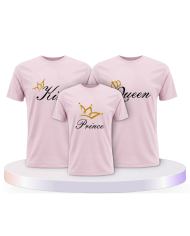 Familie Shirts mit Druck King Queen und Prince oder | Paarpulli