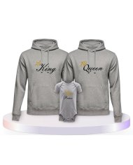 Familienlook Hoodies mit King Queen Prince Oder Princess | Paarpulli