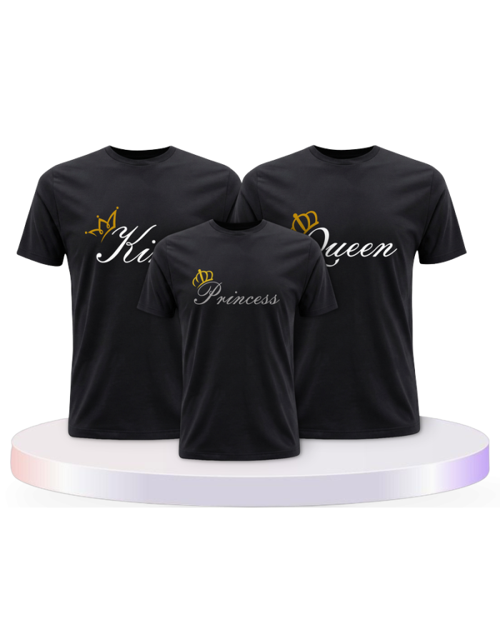 Familie Shirts mit Druck King Queen und Prince oder | Paarpulli