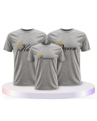 Familie Shirts mit Druck King Queen und Prince oder | Paarpulli