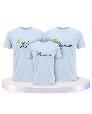 Familie Shirts mit Druck King Queen und Prince oder | Paarpulli