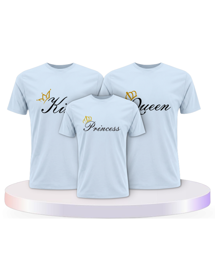 Familie Shirts mit Druck King Queen und Prince oder | Paarpulli