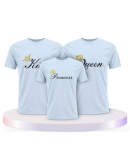 Familie Shirts mit Druck King Queen und Prince oder | Paarpulli