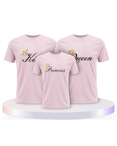 Familie Shirts mit Druck King Queen und Prince oder | Paarpulli