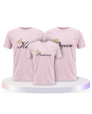 Familie Shirts mit Druck King Queen und Prince oder | Paarpulli