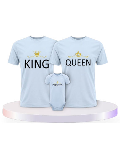 Baby Shirt mit King Queen und Prince Princess Familien | Paarpulli