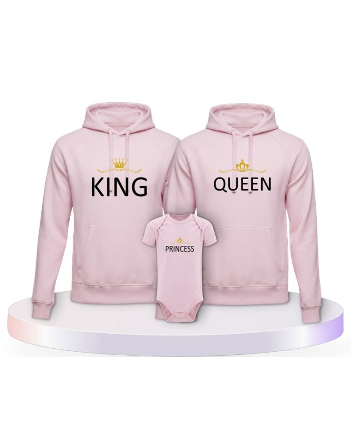 Familienlook Hoodies mit King Queen Prince Princess | Paarpulli