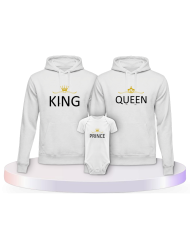 Familienlook Hoodies mit King Queen Prince Princess | Paarpulli