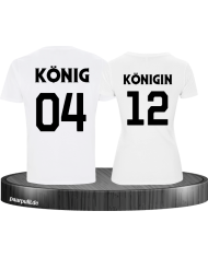 König und Königin mit Wunschzahlen in weiß