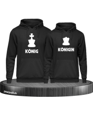 König & Königin mit Figuren Partnerlook Hoodies