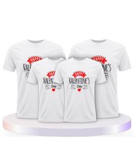 Happy Valentinstag Familienset T-Shirts | Paarpulli